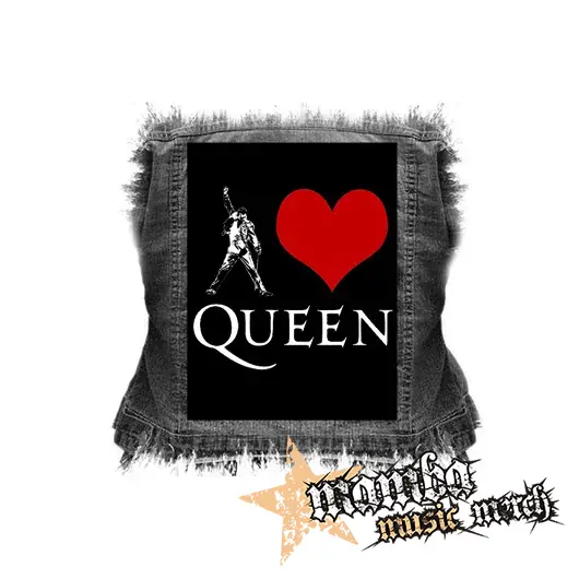 I LOVE QUEEN - chrbtová nášivka (36 x 27 cm)