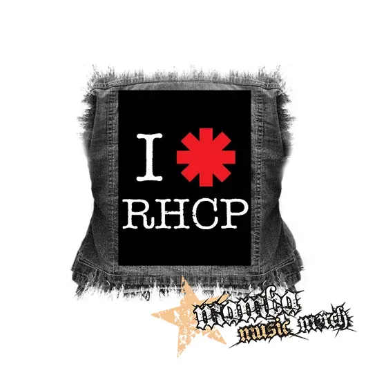 I LOVE RED HOT CHILI PEPPERS - chrbtová nášivka (36 x 27 cm)