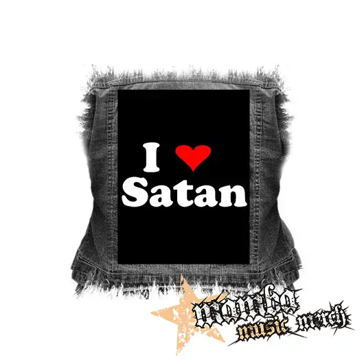 I LOVE SATAN - chrbtová nášivka (36 x 27 cm)
