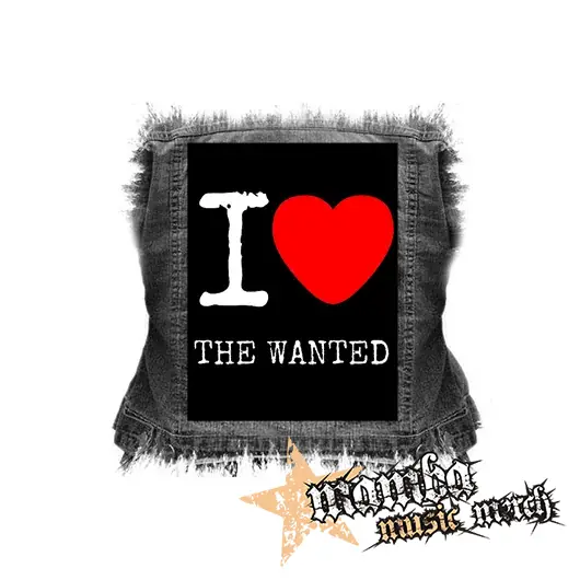 I LOVE THE WANTED - chrbtová nášivka (36 x 27 cm)