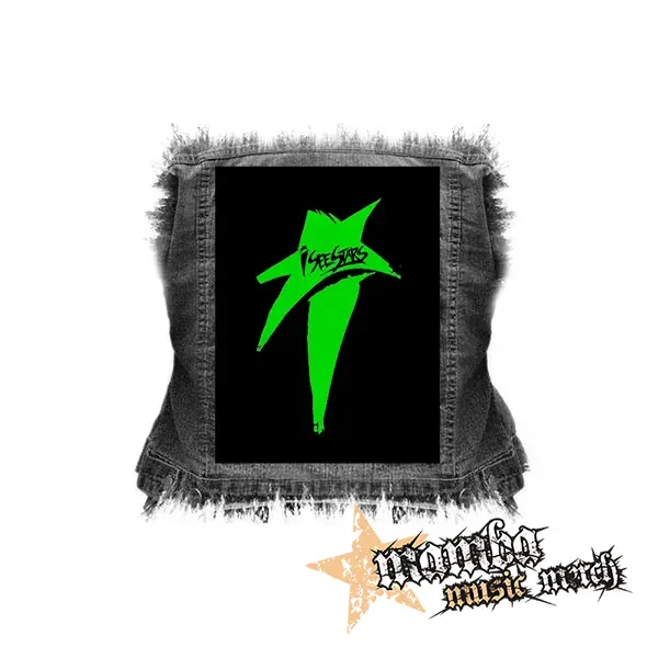 I SEE STAR - Green Star - chrbtová nášivka (36 x 27 cm)