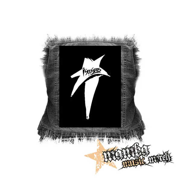 I SEE STARS - White Star - chrbtová nášivka (36 x 27 cm)