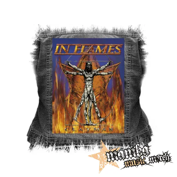 IN FLAMES - Clayman - chrbtová nášivka (36 x 27 cm)