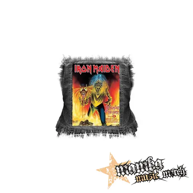 IRON MAIDEN - The Number Of The Beast Single - chrbtová nášivka (36 x 27 cm)