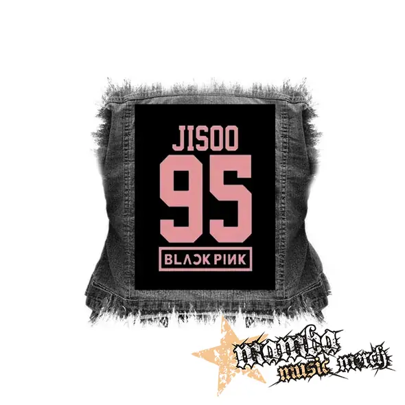 JISOO 95 - BLACKPINK - Pink Number Years - chrbtová nášivka (36 x 27 cm)