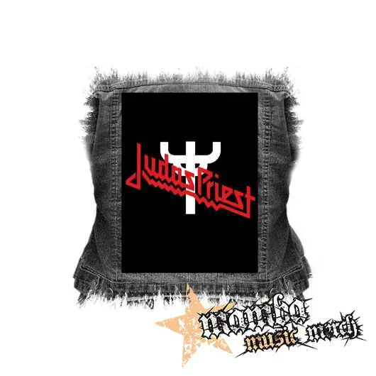 JUDAS PRIEST - Classic Logo Cross Symbol - chrbtová nášivka (36 x 27 cm)