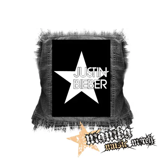 JUSTIN BIEBER - Star - chrbtová nášivka (36 x 27 cm)