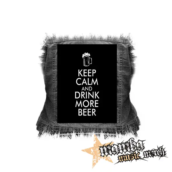 KEEP CALM AND DRINK - chrbtová nášivka (36 x 27 cm)