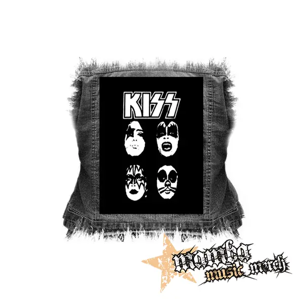 KISS - Band Four Faces - chrbtová nášivka (36 x 27 cm)