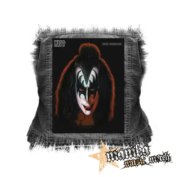 KISS - Gene Simmons - chrbtová nášivka (36 x 27 cm)