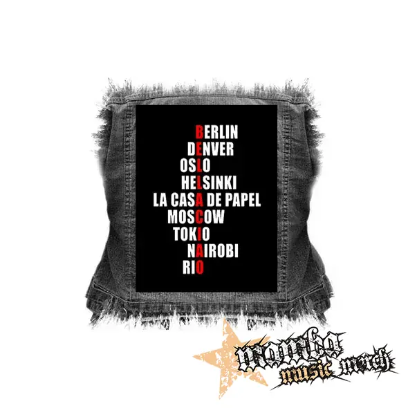 LA CASA DE PAPEL - Bella Ciao Names - chrbtová nášivka (36 x 27 cm)