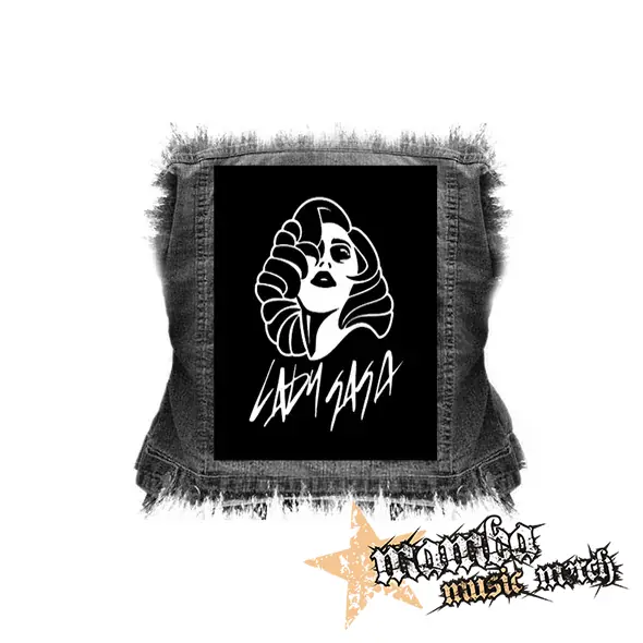LADY GAGA - Logo & Portrait - chrbtová nášivka (36 x 27 cm)