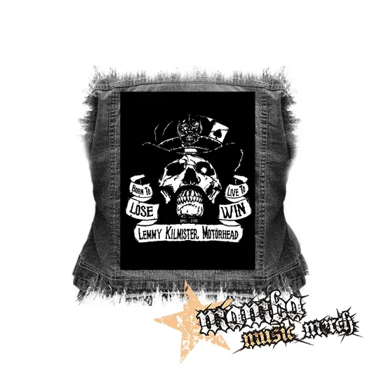 LEMMY KILMISTER - Born To Lose, Live To Win - chrbtová nášivka (36 x 27 cm)
