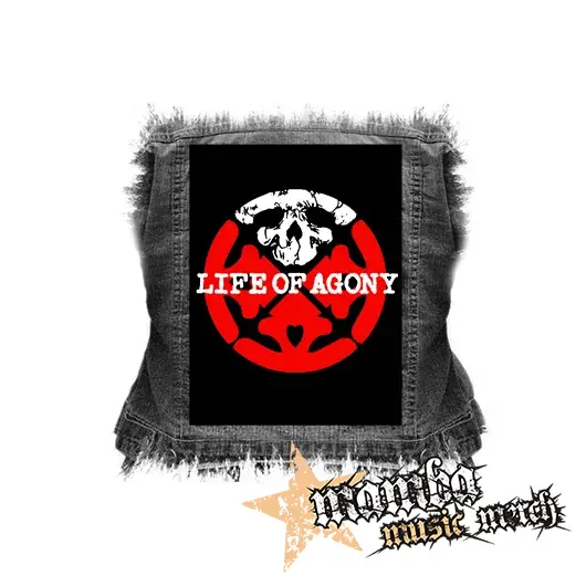 LIFE OF AGONY - Logo Symbol Crest - chrbtová nášivka (36 x 27 cm)