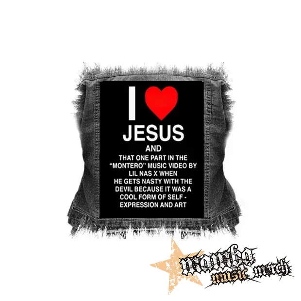 LIL NAS X - I Love Jesus - chrbtová nášivka (36 x 27 cm)