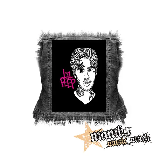 LIL PEEP - Sus Boy Portrait - chrbtová nášivka (36 x 27 cm)