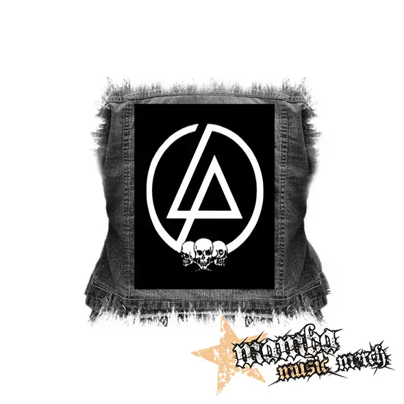 LINKIN PARK - Logo & Skulls - chrbtová nášivka (36 x 27 cm)