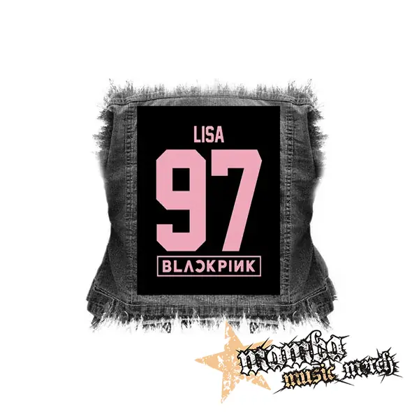 LISA 97 - BLACKPINK - Pink Number Years - chrbtová nášivka (36 x 27 cm)