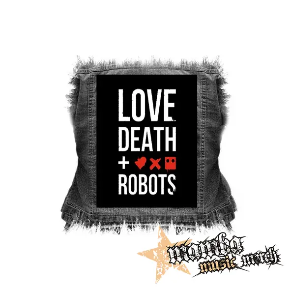 LOVE DEATH ROBOTS - Logo And Crest - chrbtová nášivka (36 x 27 cm)