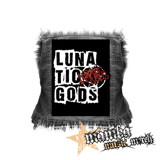 LUNATIC GODS - Logo Lunatic Gods - chrbtová nášivka (36 x 27 cm)