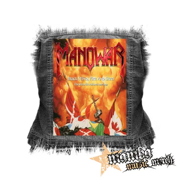 MANOWAR - Black Wind, Fire and Steel - chrbtová nášivka (36 x 27 cm)