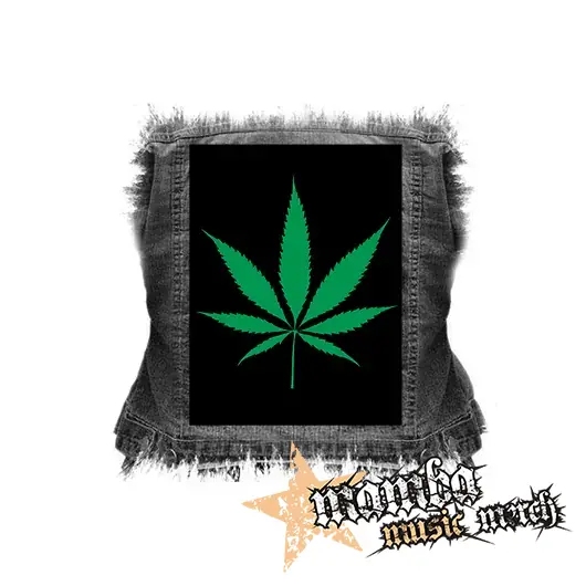 MARIHUANA - Green Leaf - chrbtová nášivka (36 x 27 cm)