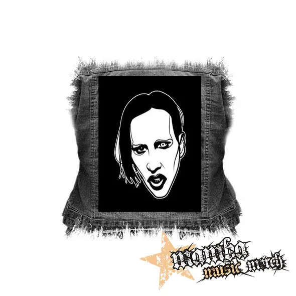 MARILYN MANSON - Art Drawing Portrait - chrbtová nášivka (36 x 27 cm)