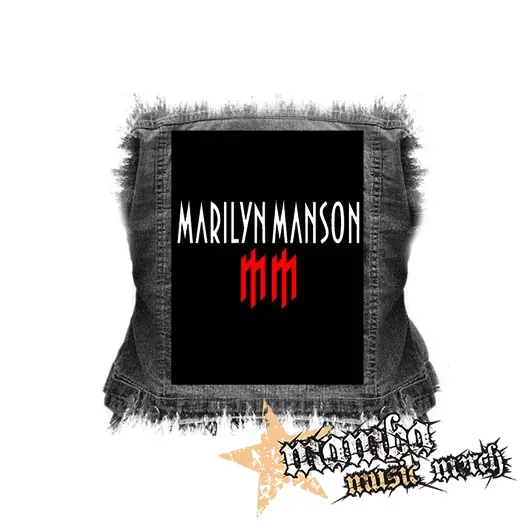 MARILYN MANSON - Logo Crest - chrbtová nášivka (36 x 27 cm)
