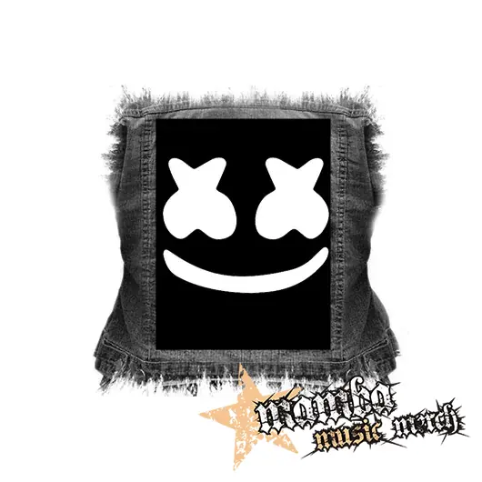 MARSHMELLO - BW Smile - chrbtová nášivka (36 x 27 cm)
