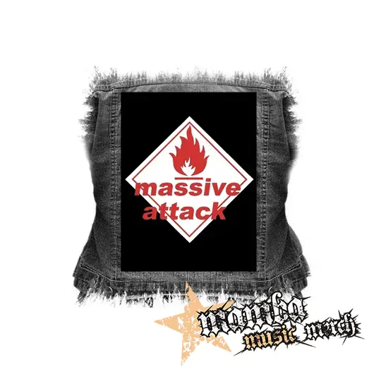 MASSIVE ATTACK - Logo Crest Symbol - chrbtová nášivka (36 x 27 cm)