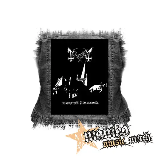 MAYHEM - De Mysteriis Dom Sathanas White Poster - chrbtová nášivka (36 x 27 cm)
