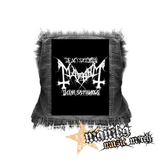 MAYHEM - Logo De Mysteriis Dom Sathanas - chrbtová nášivka (36 x 27 cm)
