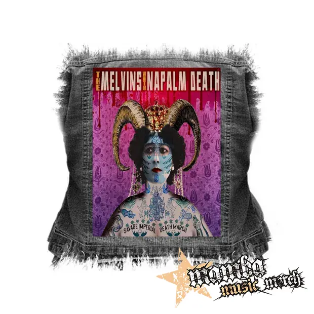 MELVINS a NAPALM DEATH - Tossing Coins Into The Fountain Of Fuck - chrbtová nášivka (36 x 27 cm)