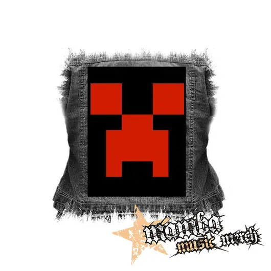 MINECRAFT - Red Creeper - chrbtová nášivka (36 x 27 cm)