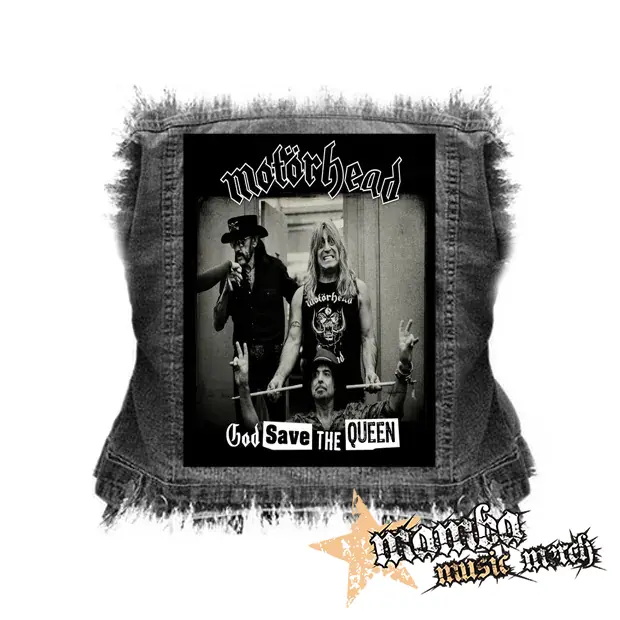 MOTORHEAD - God Save The Queen - chrbtová nášivka (36 x 27 cm)