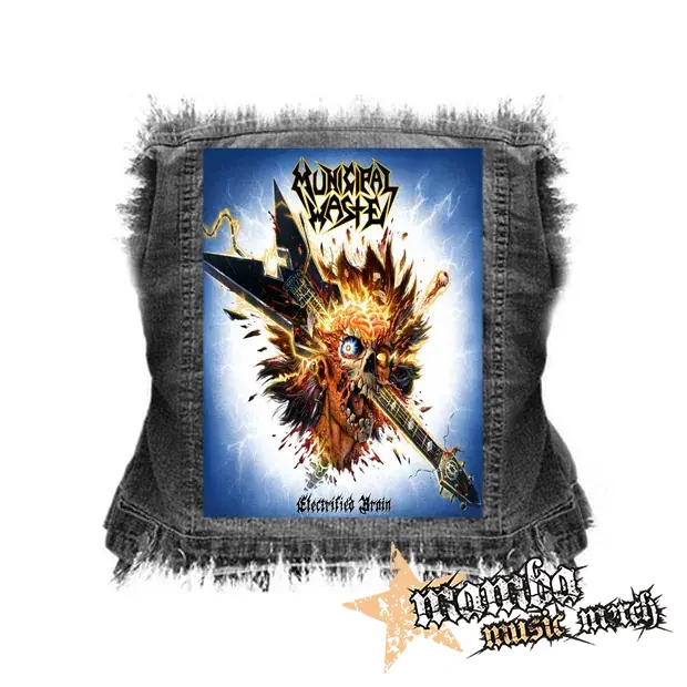 MUNICIPAL WASTE - Electrified Brain - chrbtová nášivka (36 x 27 cm)