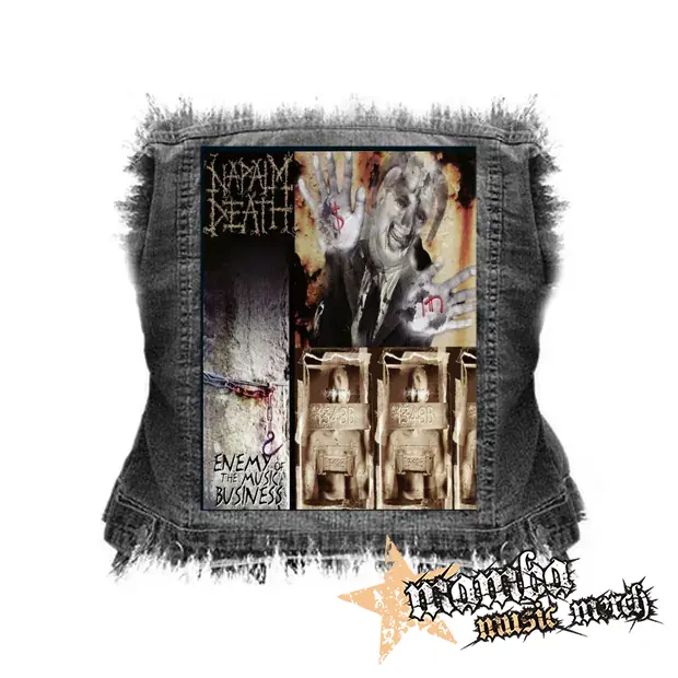 NAPALM DEATH - Enemy of the Music Business - chrbtová nášivka (36 x 27 cm)