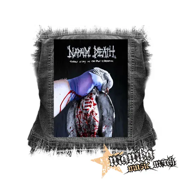 NAPALM DEATH - Throes Of Joy In The Jaws Of Defeatism - chrbtová nášivka (36 x 27 cm)