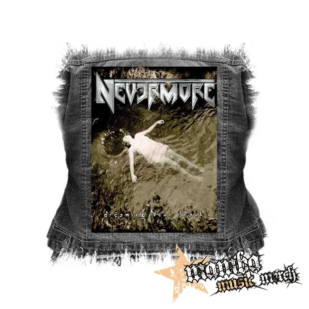 NEVERMORE - Dreaming Neon Black - chrbtová nášivka (36 x 27 cm)