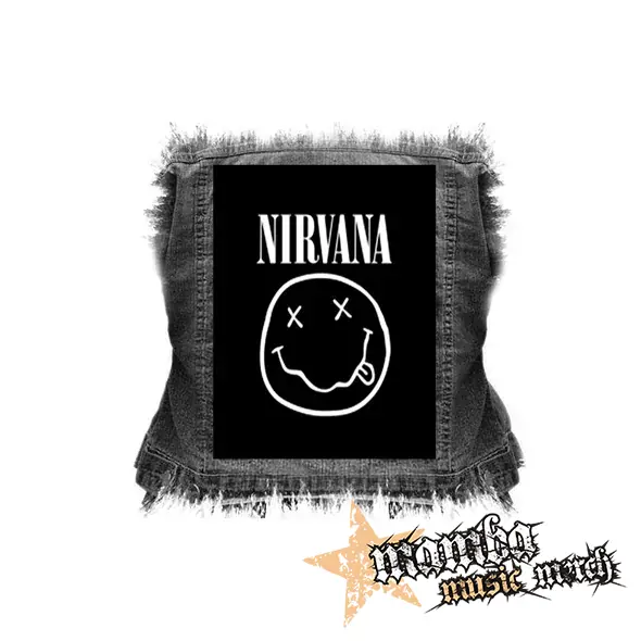 NIRVANA - Logo & Smile - chrbtová nášivka (36 x 27 cm)