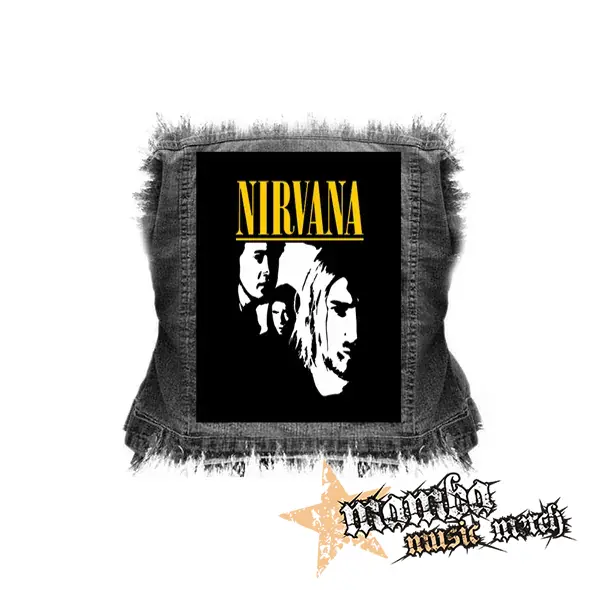 NIRVANA - Yellow Logo Band - chrbtová nášivka (36 x 27 cm)