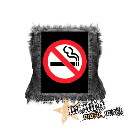 NO SMOKING - chrbtová nášivka (36 x 27 cm)