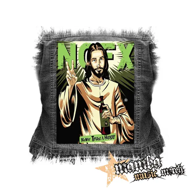 NOFX - Never Trust a Hippy - chrbtová nášivka (36 x 27 cm)