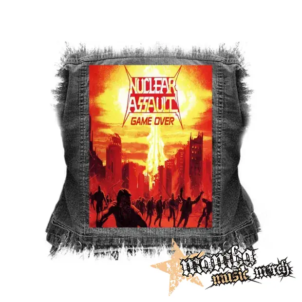 NUCLEAR ASSAULT - Game Over - chrbtová nášivka (36 x 27 cm)
