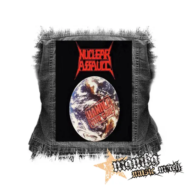 NUCLEAR ASSAULT - Handle With Care - chrbtová nášivka (36 x 27 cm)