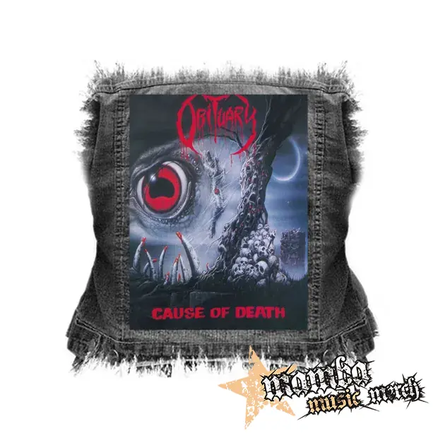 OBITUARY - Cause Of Death - chrbtová nášivka (36 x 27 cm)