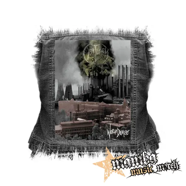 OBITUARY - World Demise - chrbtová nášivka (36 x 27 cm)