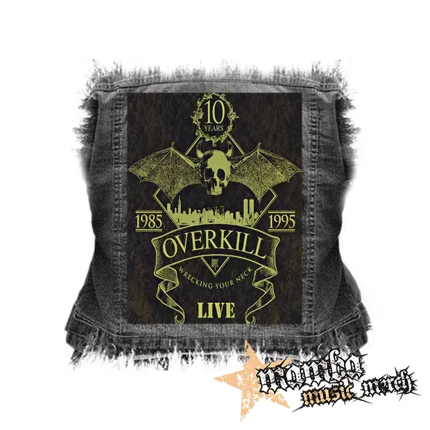 OVERKILL - Wrecking Your Neck Live - chrbtová nášivka (36 x 27 cm)