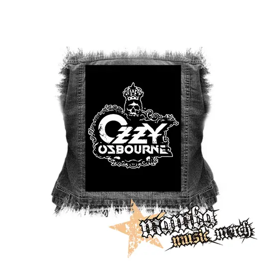 OZZY OSBOURNE - Logo Crowned Skull - chrbtová nášivka (36 x 27 cm)