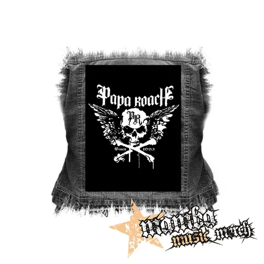 PAPA ROACH - Crossbones Since 1993 - chrbtová nášivka (36 x 27 cm)